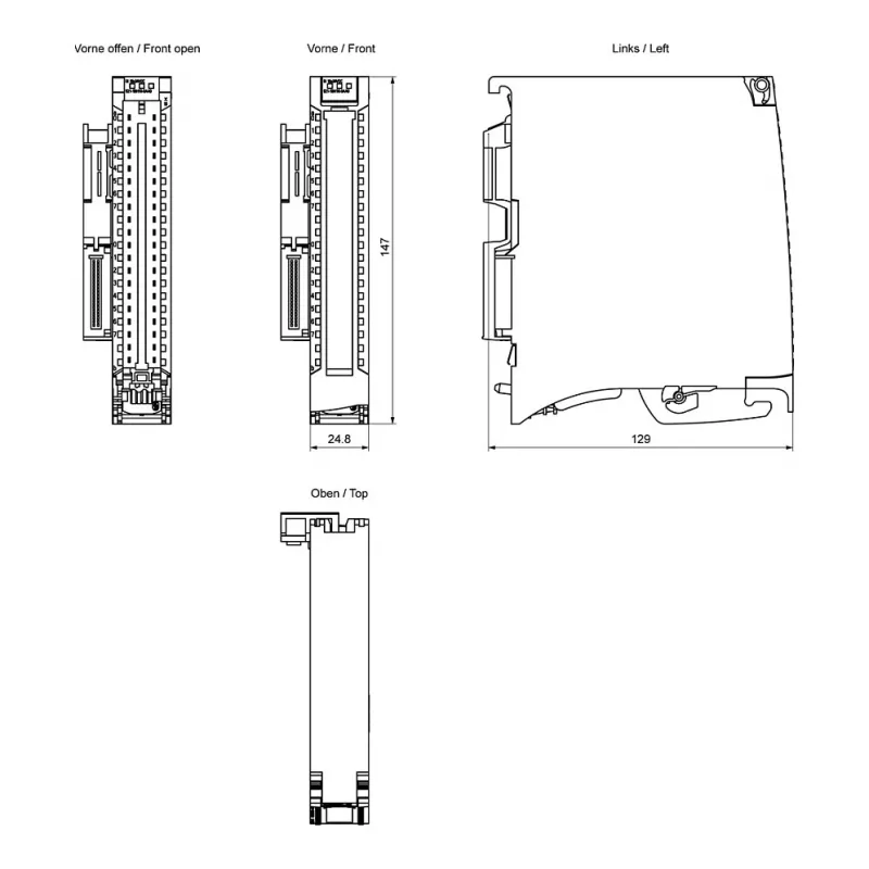 Siemens SIMATIC S7-1500 6ES7521-1BH10-0AA0 modulo di ingressi digitali DI 16x 24V DC