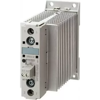 Siemens SIRIUS 3RF23 Contattore a semiconduttore, monofase, 30 A, 48-460 V AC, controllo 24 V DC, commutazione a zero, morsetti a vite, guida DIN 3RF2330-1AA04