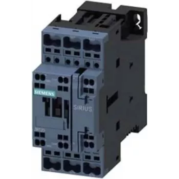 Siemens SIRIUS 3RT2 contattore di potenza tripolare, 37 A, bobina 24 V DC, morsetti a vite, 1NO+1NC 3RT20272BB40