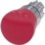 Siemens SIRIUS ACT Pulsante di emergenza, testa a fungo, sblocco a trazione, anello frontale in metallo, rosso, montaggio 22mm, 3SU1050-1HA20-0AA0