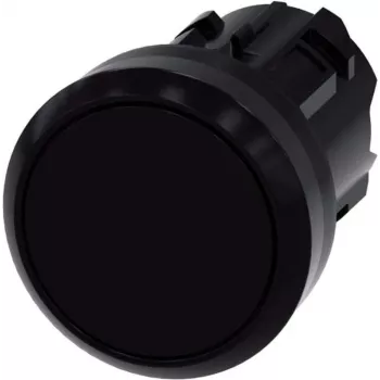 Siemens SIRIUS ACT attuatore pulsante piatto, nero, anello frontale in plastica, 22mm, 3SU1000-0AA10-0AA0