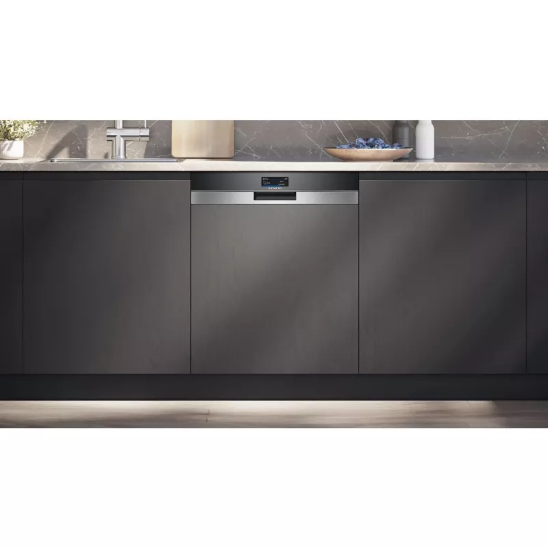 SIEMENS SN57TS00CE iQ700 lavastoviglie completamente integrabile (acciaio inox spazzolato/nero, 60 cm, Home Connect)