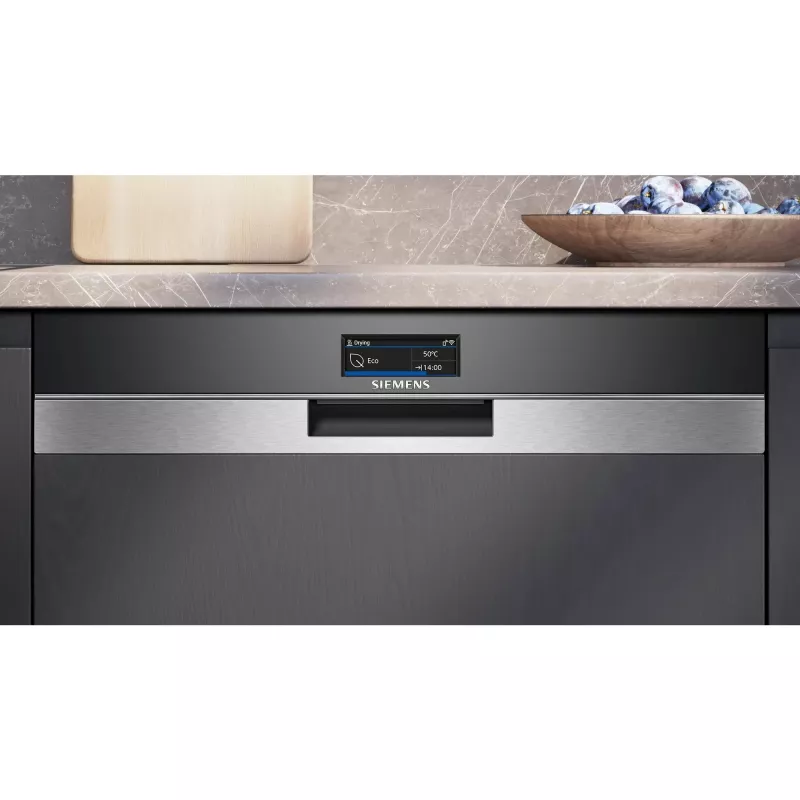 SIEMENS SN57TS00CE iQ700 lavastoviglie completamente integrabile (acciaio inox spazzolato/nero, 60 cm, Home Connect)
