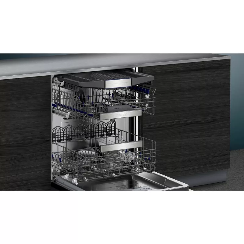SIEMENS SN57TS00CE iQ700 lavastoviglie completamente integrabile (acciaio inox spazzolato/nero, 60 cm, Home Connect)