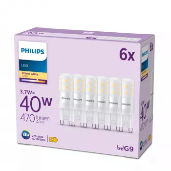 Signify Philips lampadina LED a capsula G9 3,7W equivalente 40W bianco caldo opaco