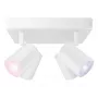 SIGNIFY WiZ IMAGEO Plafoniera 4 faretti quadrata Tunable White & Color bianco