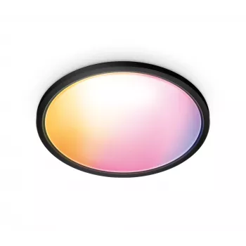 SIGNIFY WiZ SuperSlim plafoniera Tunable White & Color 2450lm nero