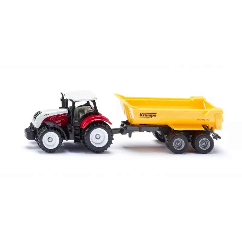 SIKU Blister Steyr con Rimorchio Ribaltabile Krampe