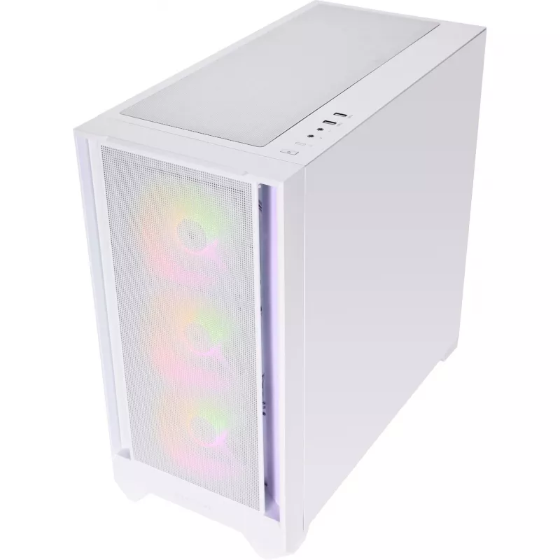 SILENTWARE Flow 110 ARGB White Case Mid-Tower in vetro temperato
