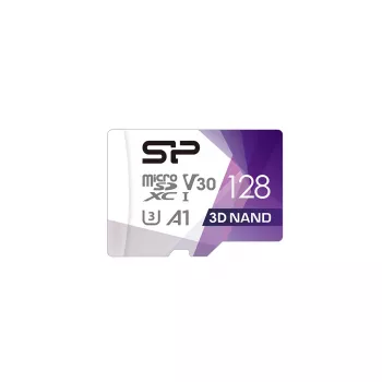 Silicon Power Scheda di memoria microSDXC 128GB Superior Pro UHS-I U3 V30 A1 con adattatore SD