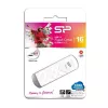 Silicon Power Chiavetta USB 2.0 16GB, design retrattile senza cappuccio, bianco