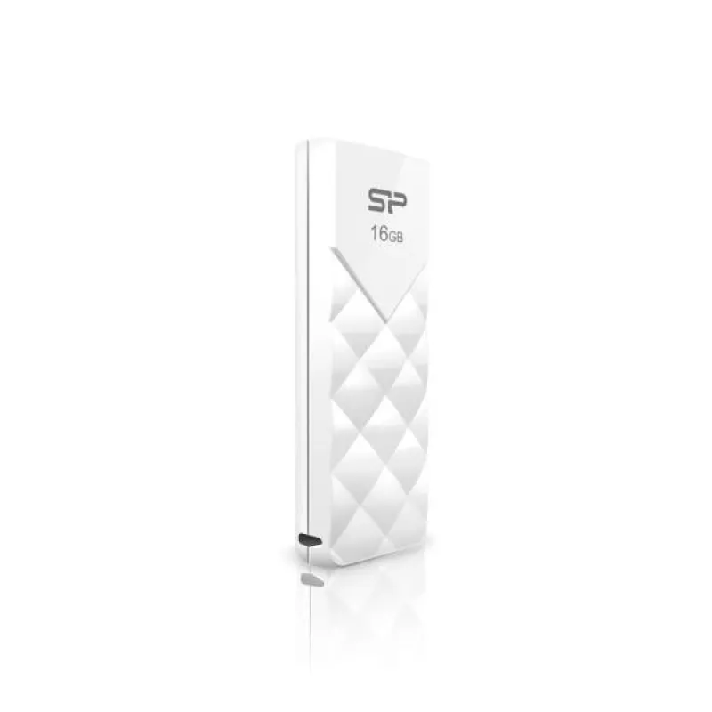 Silicon Power Chiavetta USB 2.0 16GB, design retrattile senza cappuccio, bianco
