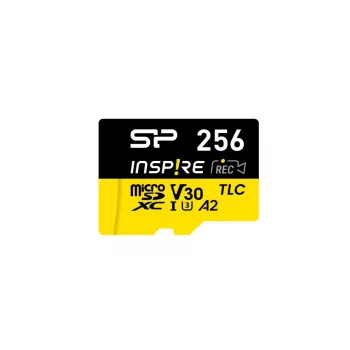 Silicon Power Inspire microSDXC 256GB scheda di memoria con lettore di schede (SP256GBSTXLA2VC2)