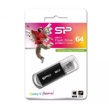 Silicon Power Ultima II i-Series chiavetta USB 64GB, nero (SP064GBUF2M01V1K)
