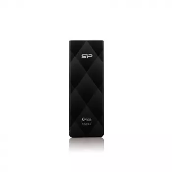 Silicon Power Blaze B20 Chiavetta USB 64GB USB 3.2 Gen 1, USB-A retrattile, Nero