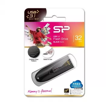 Silicon Power Blaze B25 Chiavetta USB 32GB USB 3.2 Gen 1, connettore retrattile, nera
