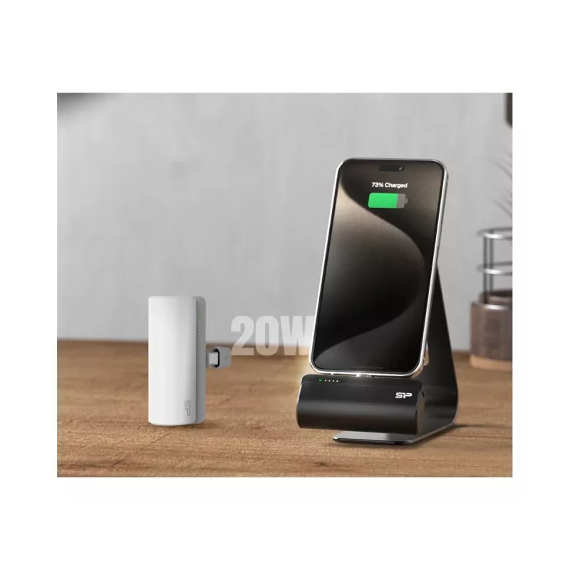 Silicon Power QD50 power bank, 5000 mAh, USB-C, bianco (SP5K0MAPBKQD500W)