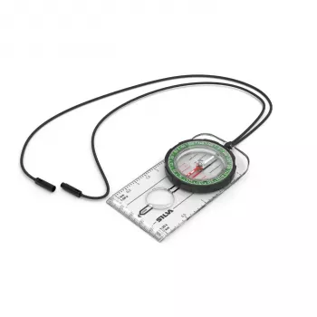 Bussola Silva Ranger - bussola con mirino a specchio con regolazione della declinazione, marcature luminescenti, lente d'ingrandimento, impermeabile IPX8, nero