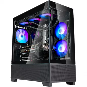 SilverStone Lucid 05 Black Case Mid-Tower con design in vetro panoramico 270°