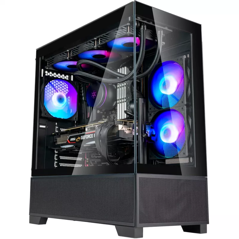 SilverStone Lucid 05 Black Case Mid-Tower con design in vetro panoramico 270°