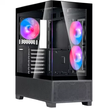 SilverStone Lucid 05 Black Case Mid-Tower con design in vetro panoramico 270°