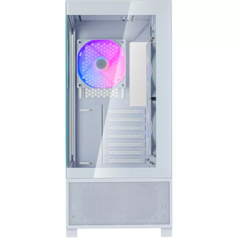 SilverStone Lucid 05 White Case Mid-Tower con design in vetro panoramico 270°