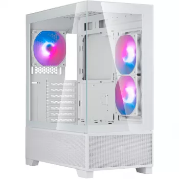 SilverStone Lucid 05 White Case Mid-Tower con design in vetro panoramico 270°
