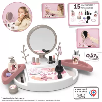 SIMBA-DICKIE My Beauty Studio trucco interattivo per gioco di ruolo con specchio illuminato e 10 accessori per bambini da 3-6 anni