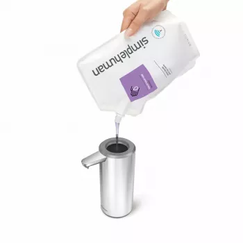 simplehuman Distributore di sapone con sensore ricaricabile 266 ml, acciaio inox spazzolato