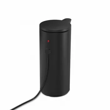 simplehuman ST1084 dispenser sapone a sensore, acciaio inox nero, 266 ml, automatico senza contatto, sensore di movimento a infrarossi, quantità regolabile, pompa antintasamento, antimpronta