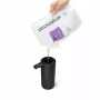 simplehuman ST1084 dispenser sapone a sensore, acciaio inox nero, 266 ml, automatico senza contatto, sensore di movimento a infrarossi, quantità regolabile, pompa antintasamento, antimpronta