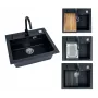 Lavello Atrox30 G91 con miscelatore Nero