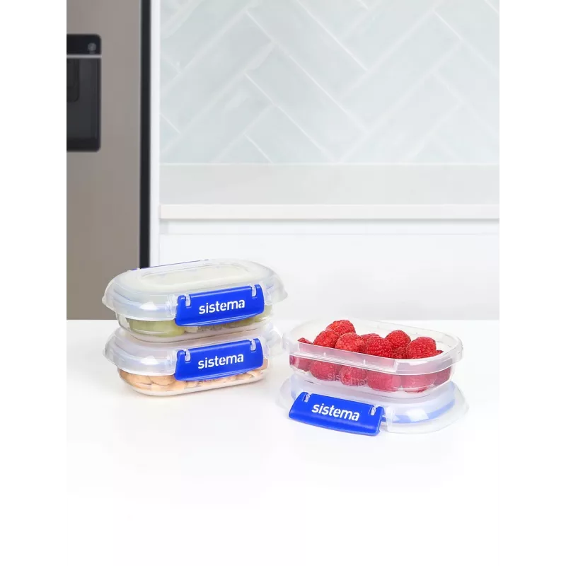 Sistema Plastics 881523 contenitore rettangolare 0,18L trasparente 88mm