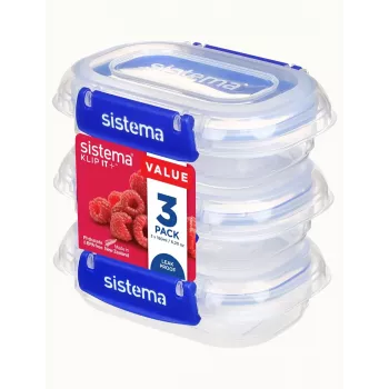 Sistema Plastics 881523 contenitore rettangolare 0,18L trasparente 88mm