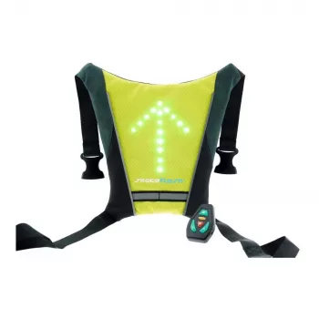 Skateflash gilet riflettente nero verde nylon taglia unica bici