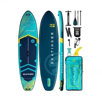 SKATINGER Prana Light Blue SUP gonfiabile 350x89x15 Yoga
