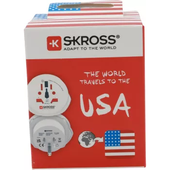 SKROSS Adattatore da viaggio universale con 2 porte USB, bianco (1.500221C-E)