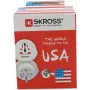 SKROSS Adattatore da viaggio universale con 2 porte USB, bianco (1.500221C-E)