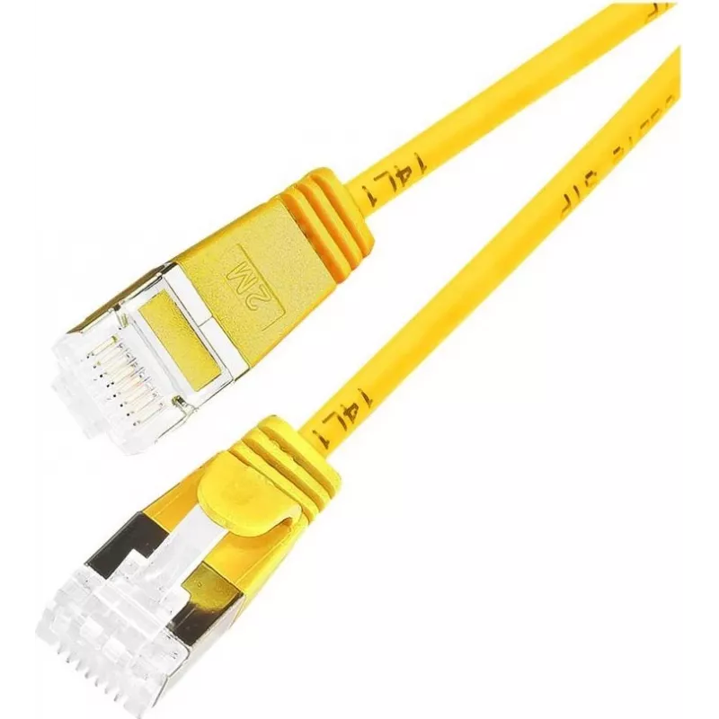 Wirewin PKW-LIGHT-STP-K6A 3.0 GE Cat 6a U/FTP Slim Cavo patch rotondo, 3,0 m, giallo, PoE