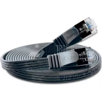 Wirewin Cavo patch Ethernet slim Cat6 U/FTP 0,5 m nero PKW-STP-SLIM-KAT6 0.5 SW