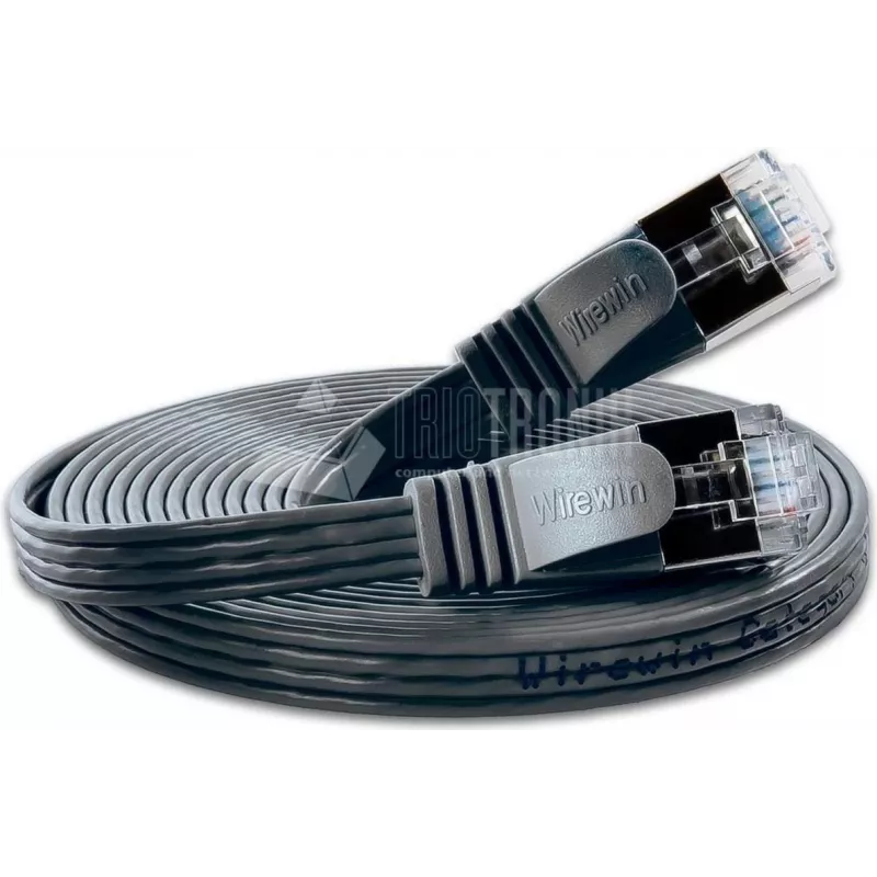 Wirewin Cavo patch Ethernet slim Cat6 U/FTP 0,5 m nero PKW-STP-SLIM-KAT6 0.5 SW