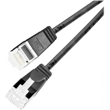 Wirewin Light cavo patch tondo U/FTP Cat 6a nero 0,5m sottile flessibile PoE (PKW-LIGHT-STP-K6A 0.5 SW)