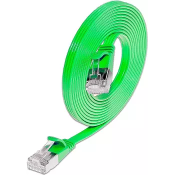 Wirewin Triotronik Cavo patch Ethernet slim Cat6 U/FTP 0,15 m, connettore RJ-45 a connettore, verde PKW-STP-SLIM-KAT6 0.15 GN