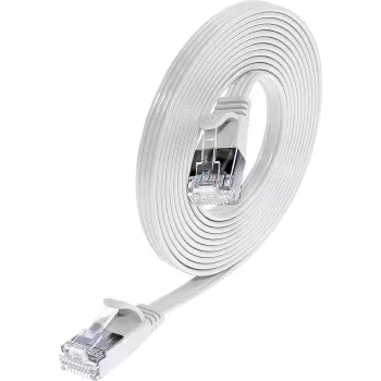 Wirewin Triotronik Cavo patch Ethernet Cat6 U/FTP Slim 0,5 m bianco PKW-STP-SLIM-KAT6 0.5 WS