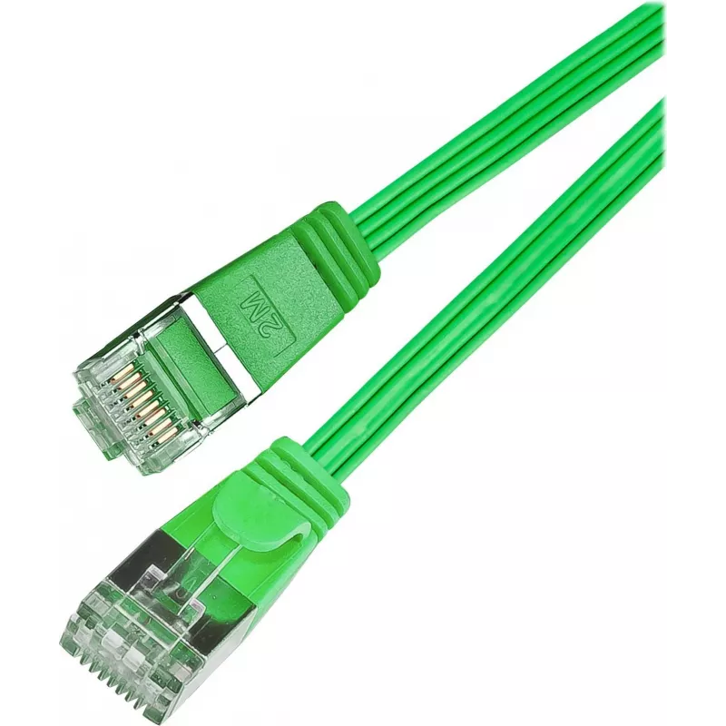 Wirewin Triotronik Cavo patch slim Cat6 U/FTP, 0,5 m, verde PKW-STP-SLIM-KAT6 0.5 GN