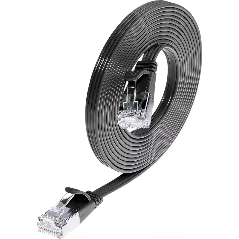 Wirewin Triotronik PKW-STP-SLIM-KAT6 3.0 SW - 3m cavo patch di rete Slim Cat6 U/FTP, nero