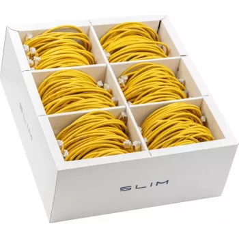 Wirewin SLIM KAT6A 10 Gigabit Light cavo patch, 0,5 m, U/FTP, Ø 3,8 mm, giallo, confezione da 90 (SLIM-LS-K6A 0.5 YE 90)