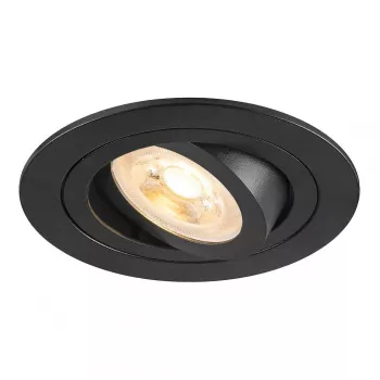 SLV Faretto da incasso New Tria 75, GU10, Max 10W, Nero, 75mm