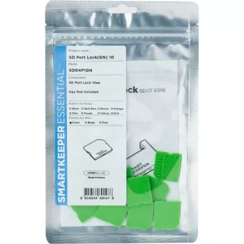 SmartKeeper blocco porta Mini/Micro SD, verde, confezione da 10 (SLSART-0323)