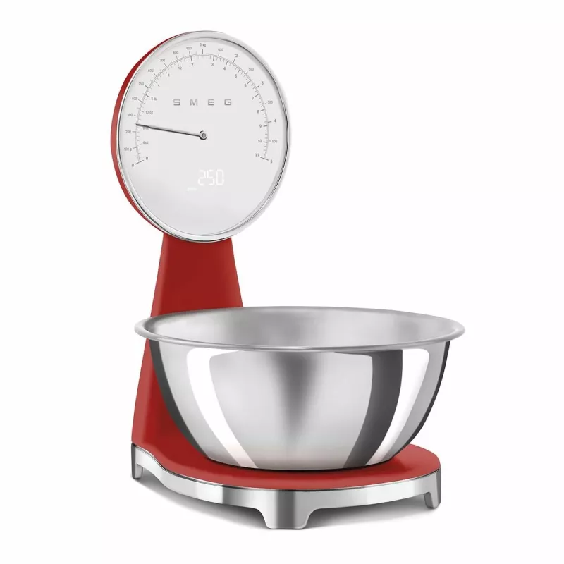 SMEG Bilancia da cucina analogica e digitale rossa KSF01RDWW